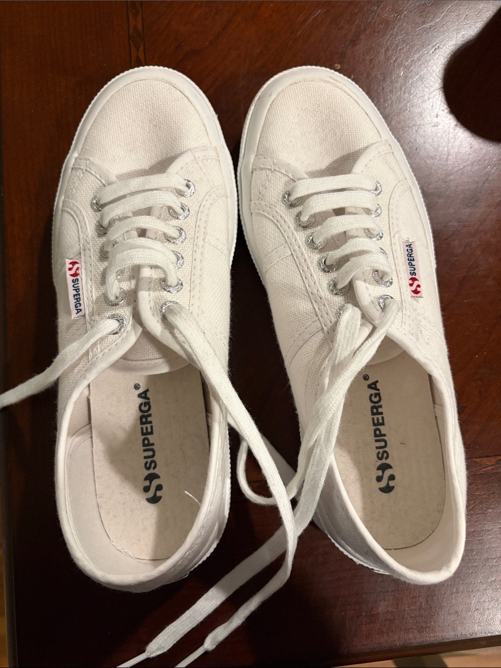 Superga Off-White Canvas Low-Top Sneakers